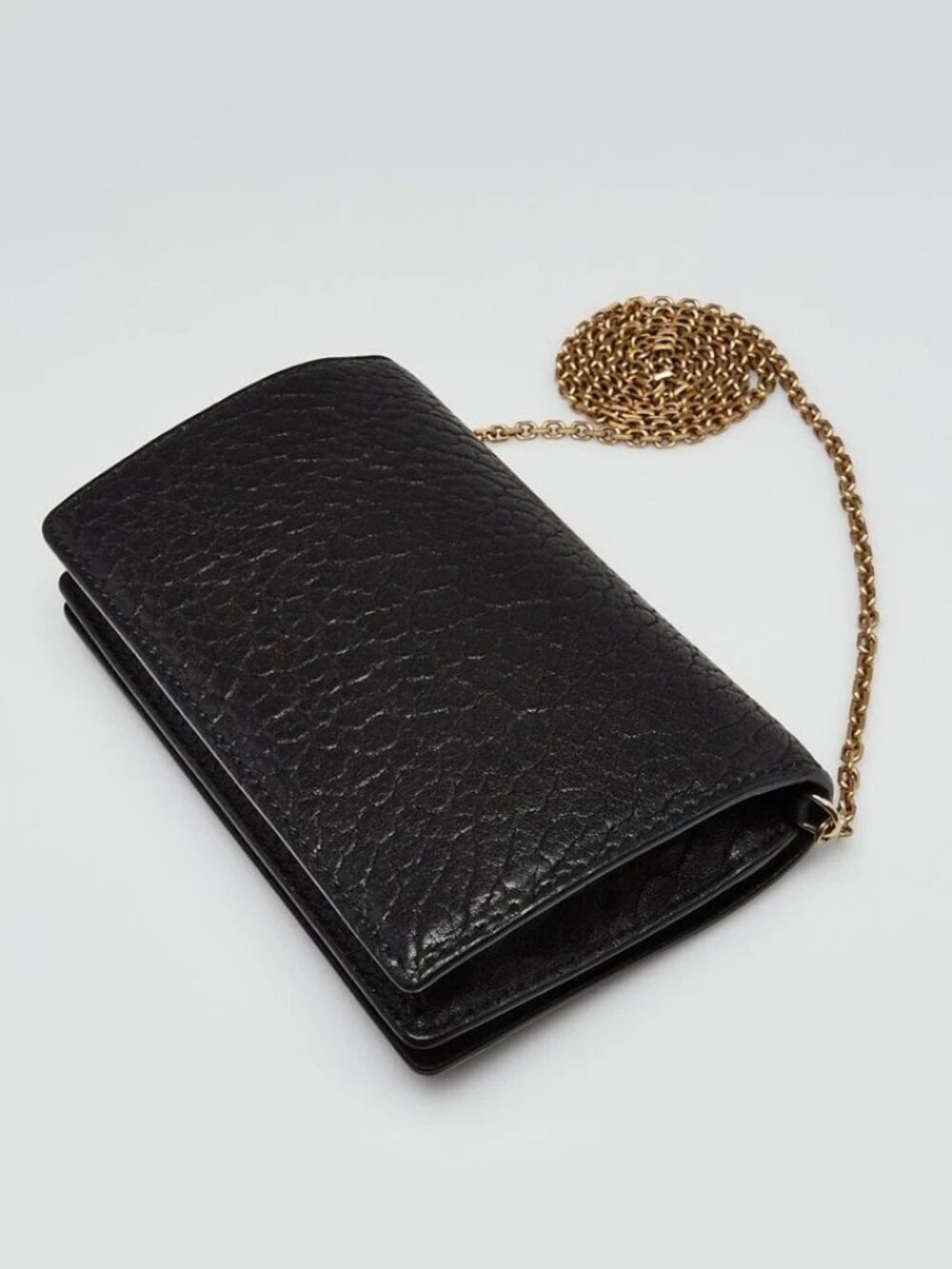 Christian Dior Black Pebbled Calfskin Leather J'ADIOR Wallet on Chain Clutch Bag - Picture 3 of 11